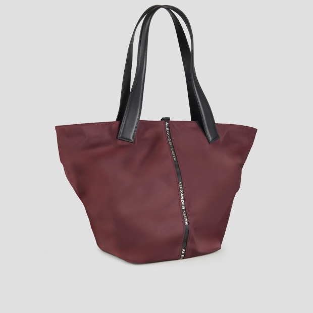 Sneakers Alexander Smith lauren large borsa a spalla in nylon bordeaux - 3