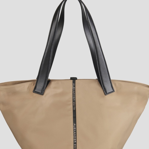 Sneakers Alexander Smith lauren large borsa a spalla in nylon beige - 5