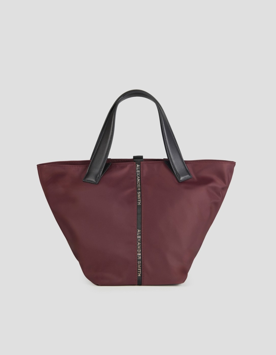 Sneakers Alexander Smith lauren medium borsa a mano con tracolla in nylon bordeaux - 1