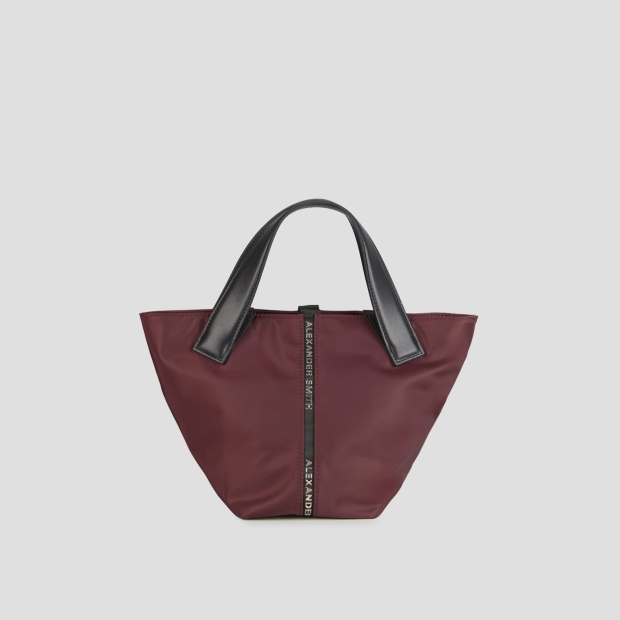 Sneakers Alexander Smith lauren small borsa a mano con tracolla in nylon bordeaux - 1