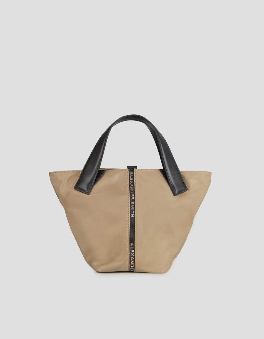 Sneakers Alexander Smith lauren small borsa a mano con tracolla in nylon beige - 1