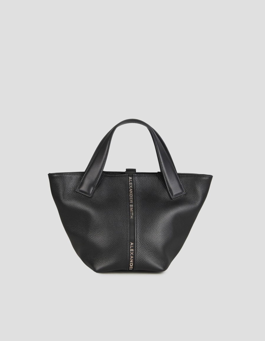 Sneakers Alexander Smith lauren small borsa a mano con tracolla in pelle bottalata nera - 1