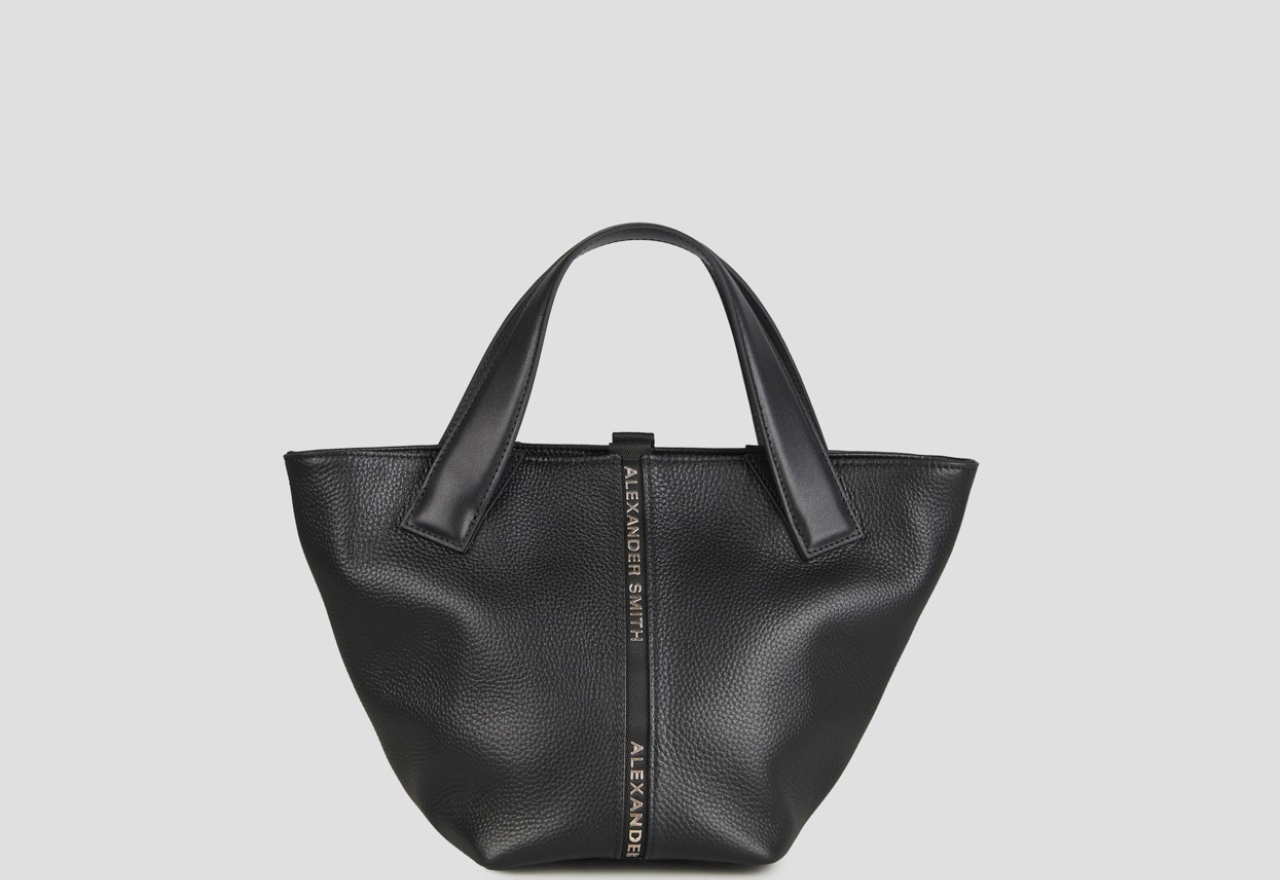 Sneakers Alexander Smith lauren small borsa a mano con tracolla in pelle bottalata nera - 1