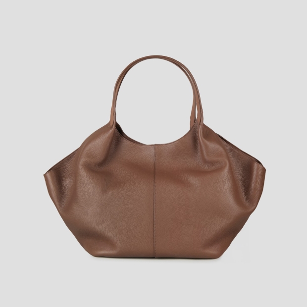 Sneakers Alexander Smith rachel large borsa a spalla in pelle bottalata marrone - 4