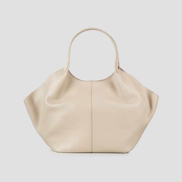 Sneakers Alexander Smith rachel large borsa a spalla in pelle bottalata avorio scuro - 4