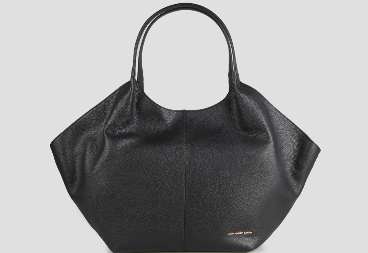 Sneakers Alexander Smith rachel large borsa a spalla in pelle bottalata nera - 1