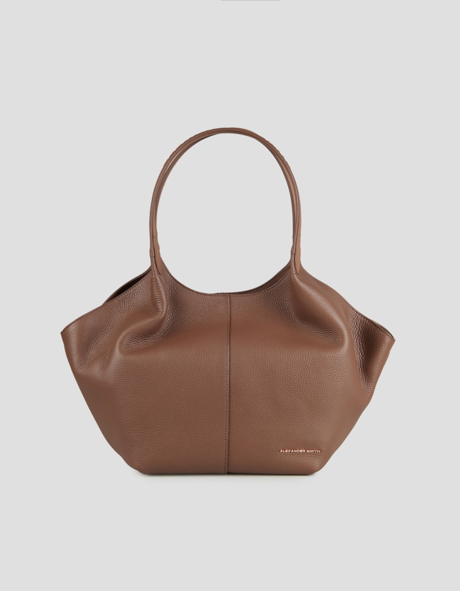 Sneakers Alexander Smith rachel medium borsa a spalla in pelle bottalata marrone - 1