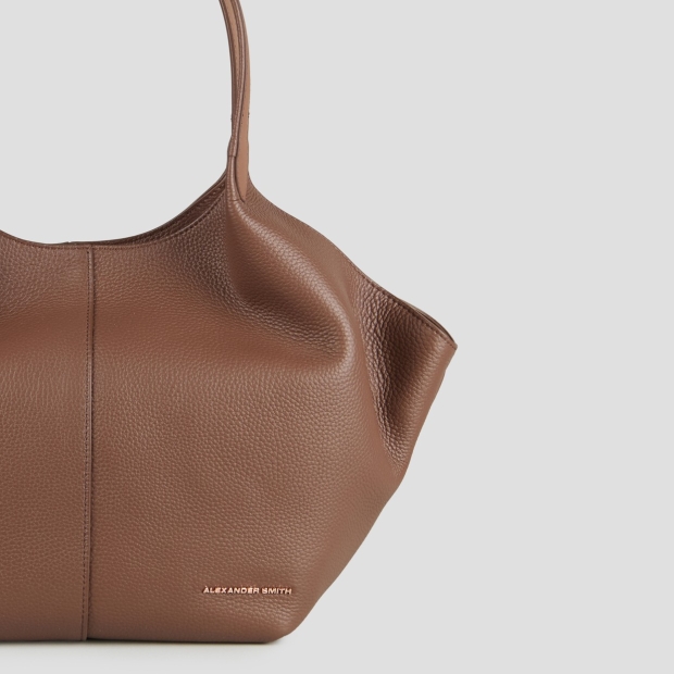 Sneakers Alexander Smith rachel medium borsa a spalla in pelle bottalata marrone - 5