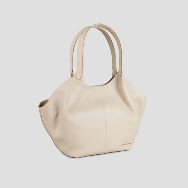 Sneakers Alexander Smith rachel medium borsa a spalla in pelle bottalata avorio scuro - 3