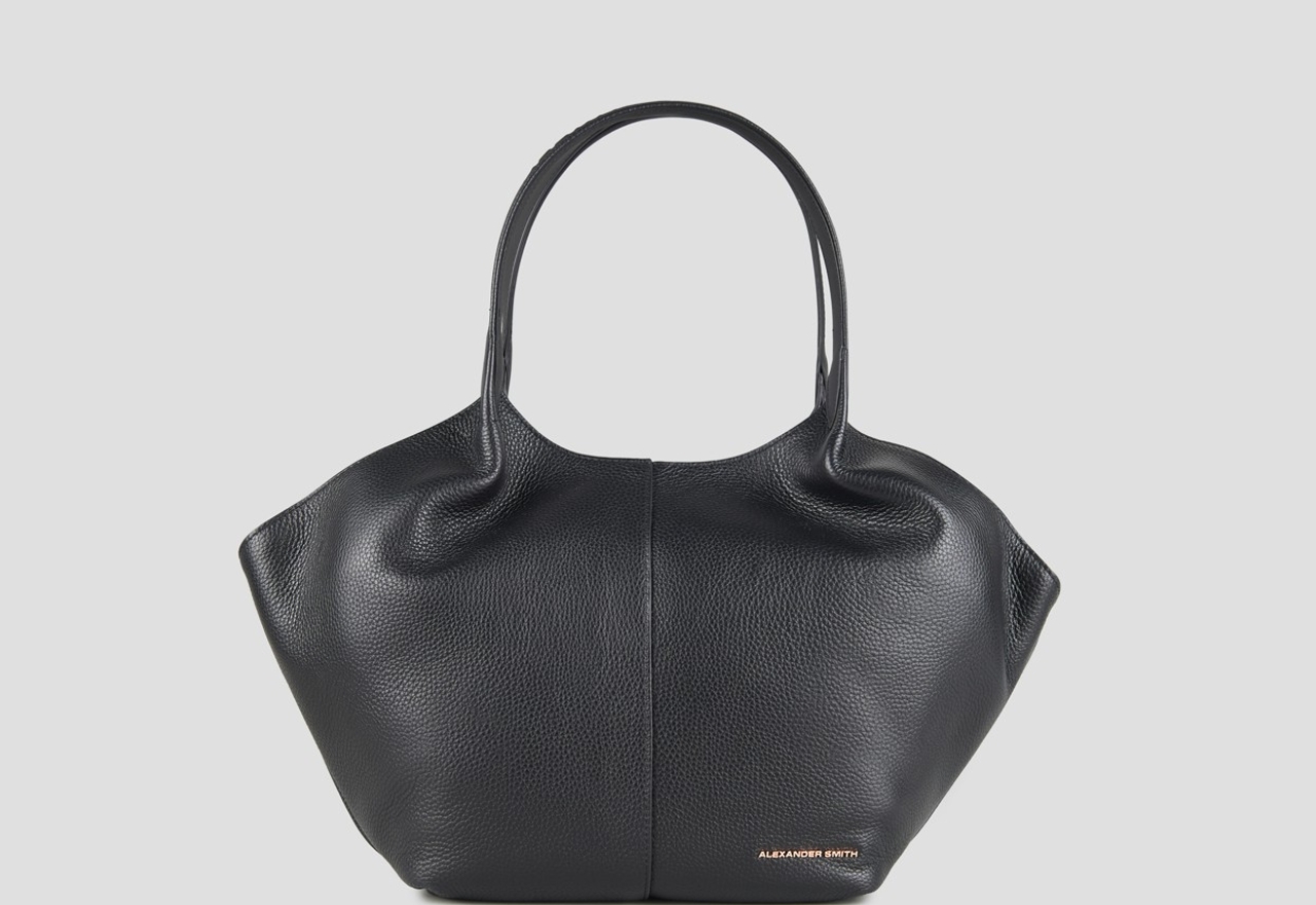 Sneakers Alexander Smith rachel medium borsa a spalla in pelle bottalata nera - 1