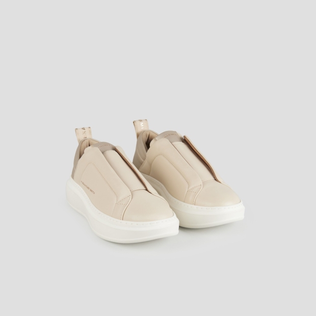 Sneakers Alexander Smith wembley slip-on donna in pelle beige - 3