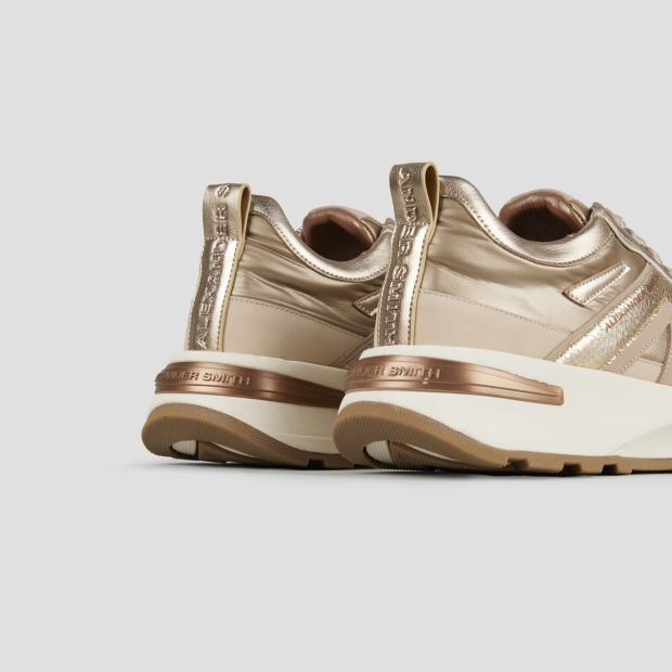 Sneakers Alexander Smith liverpool donna in nylon e laminato oro chiaro - 4
