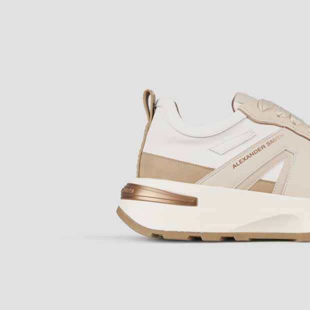 Sneakers Alexander Smith liverpool donna in pelle e suede beige - 2