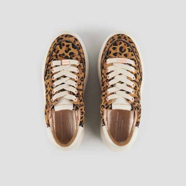 Sneakers Alexander Smith lancaster donna in cavallino maculato e tallone in pelle bianca - 5