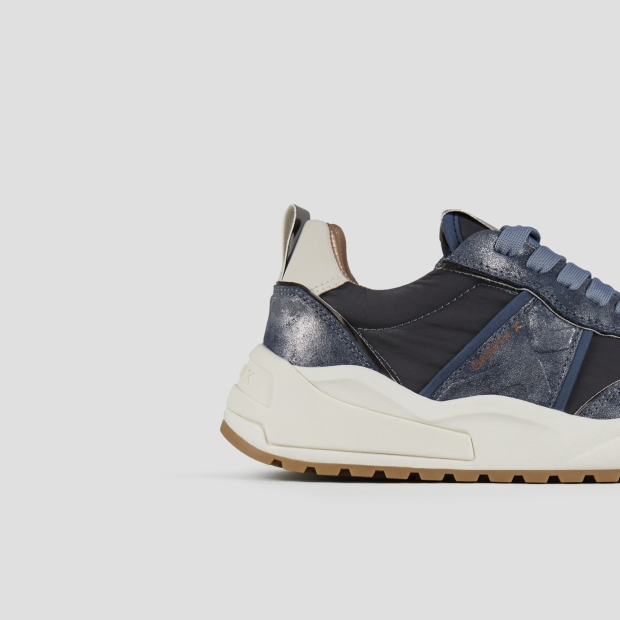 Sneakers Alexander Smith blaze donna in nylon e laminato polveroso blu - 2