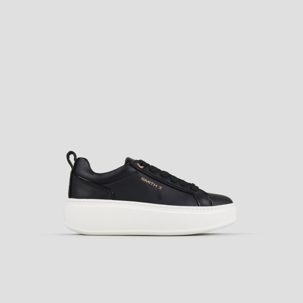Sneakers Alexander Smith stone donna in nero e dettagli in laminato nero - 1