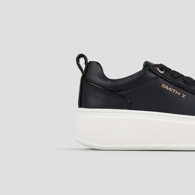 Sneakers Alexander Smith stone donna in nero e dettagli in laminato nero - 2