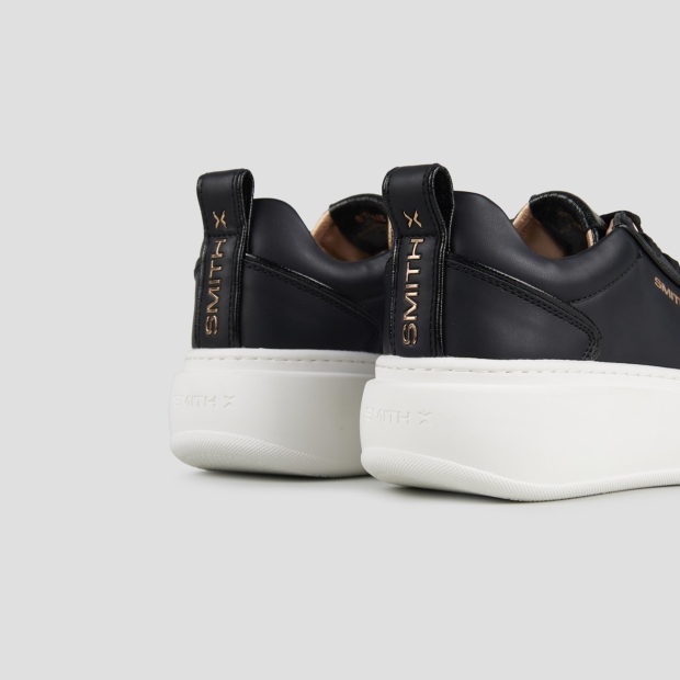 Sneakers Alexander Smith stone donna in nero e dettagli in laminato nero - 4