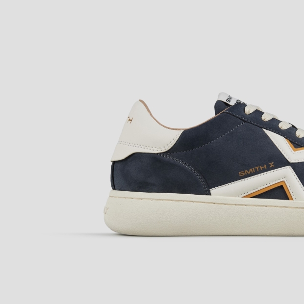 Sneakers Alexander Smith ocean uomo in suede blu con dettagli bianchi - 2