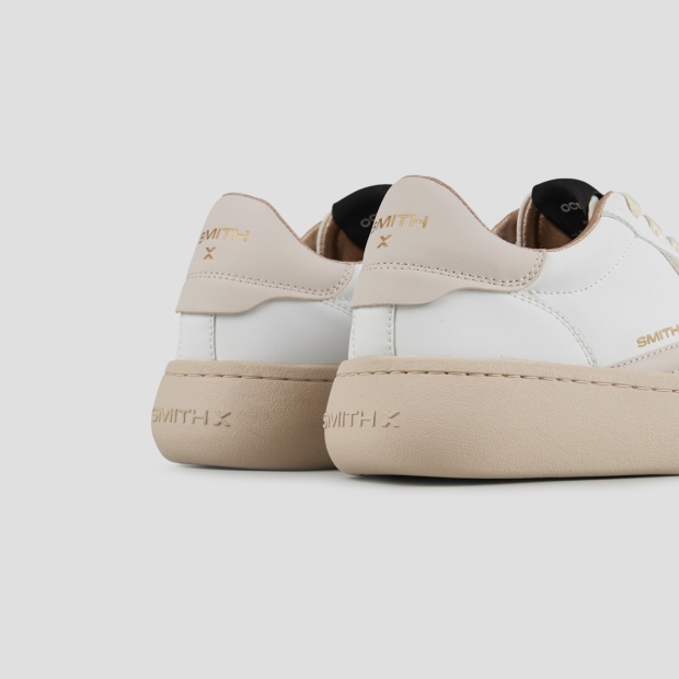 Sneakers Alexander Smith ocean donna in bianco con logo laterale e tallone rosa - 5