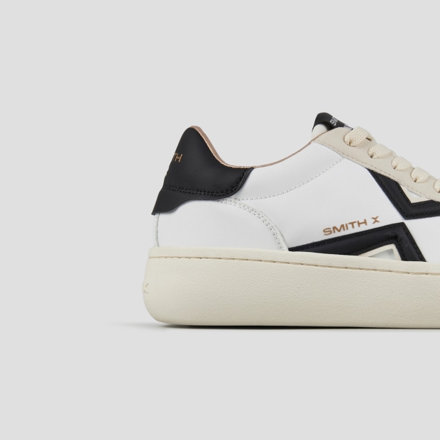 Sneakers Alexander Smith ocean donna in bianco con logo laterale e tallone neri - 3