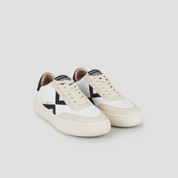 Sneakers Alexander Smith ocean donna in bianco con logo laterale e tallone neri - 4