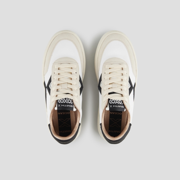 Sneakers Alexander Smith ocean donna in bianco con logo laterale e tallone neri - 6