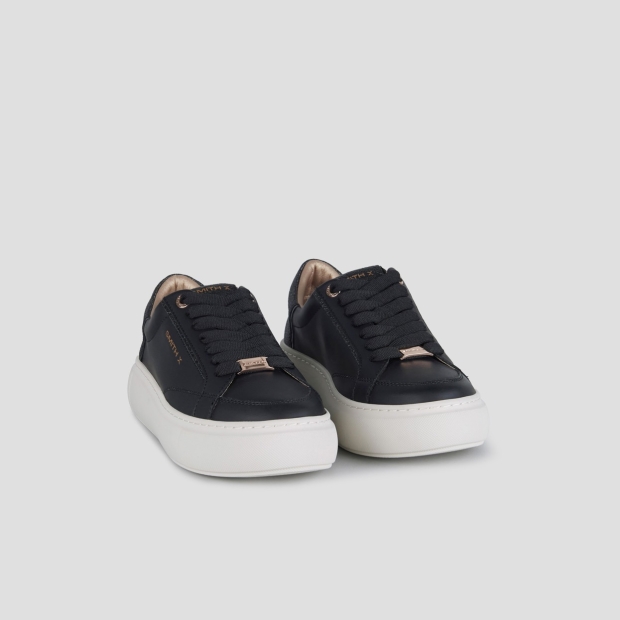 Sneakers Alexander Smith pearl donna in nero con tallone in laminato glitter nero - 3