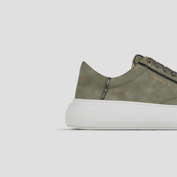 Sneakers Alexander Smith pearl donna in verde con dettagli in laminato argento - 2