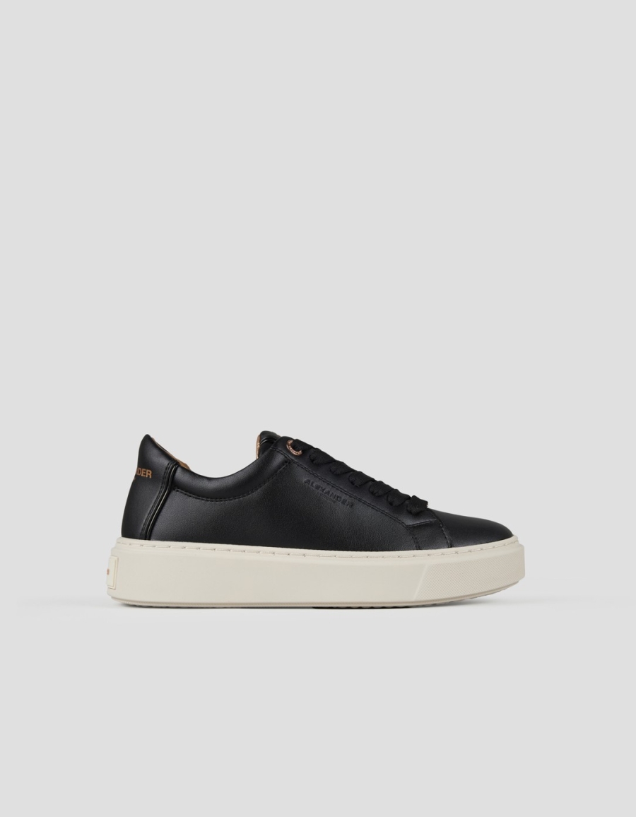 Sneakers Alexander Smith london donna in pelle liscia nera - 1