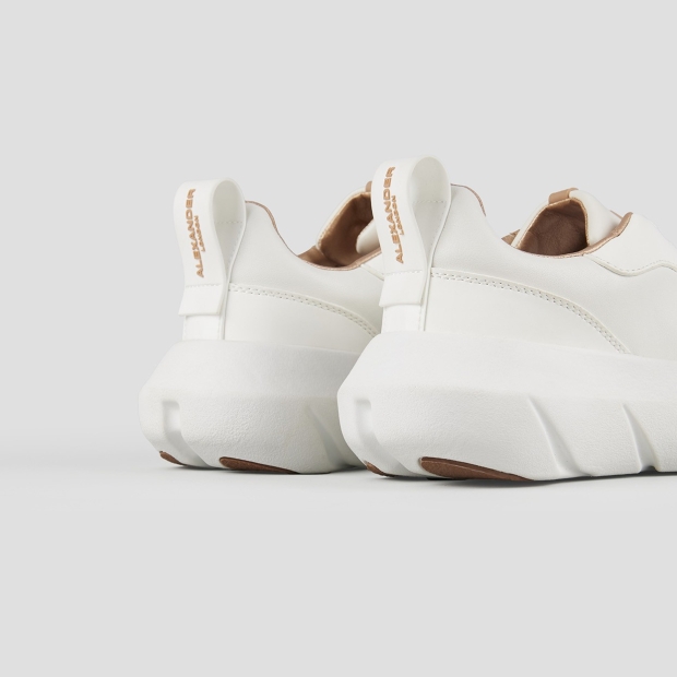 Sneakers Alexander Smith eclipse donna in nappa e gommato bianco - 4