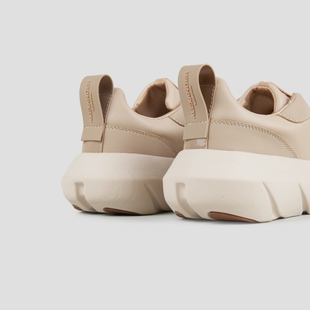 Sneakers Alexander Smith eclipse donna in nappa e gommato beige - 4