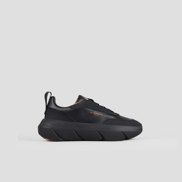 Sneakers Alexander Smith eclipse donna in nappa e gommato nero con suola nera - 1