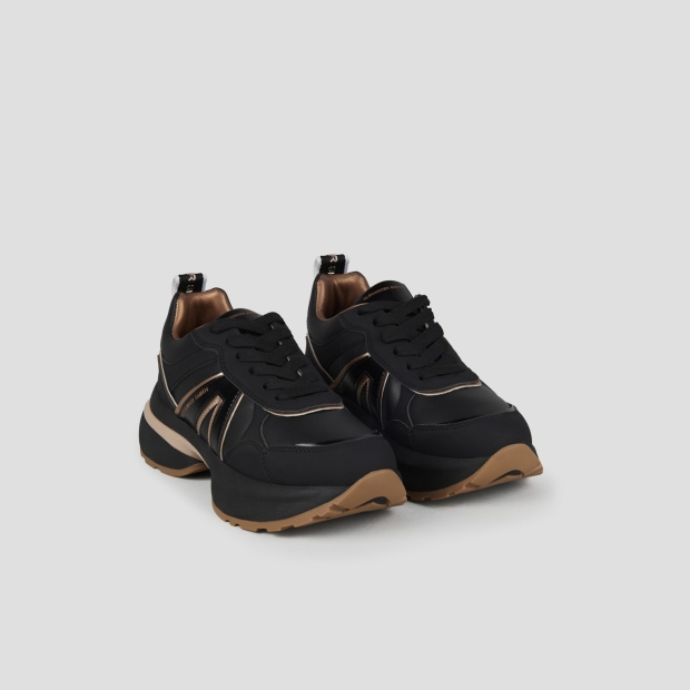 Sneakers Alexander Smith victoria donna in pelle nera e dettagli specchiato opaco - 3