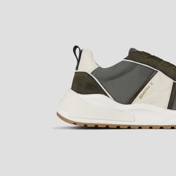 Sneakers Alexander Smith blaze uomo verde militare con logo laterale bianco - 2