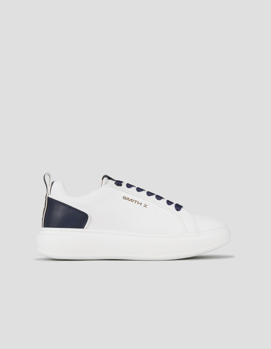 Sneakers Alexander Smith stone uomo in bianco e tallone blu - 1