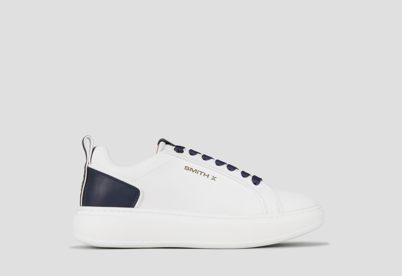 Sneakers Alexander Smith stone uomo in bianco e tallone blu - 1