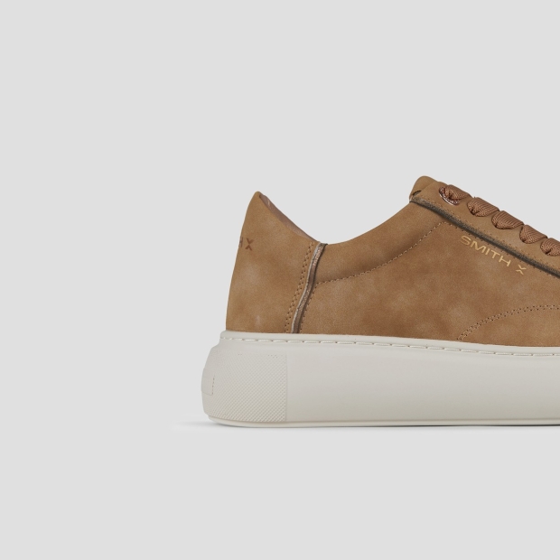 Sneakers Alexander Smith pearl donna in cognac e dettagli in laminato bronzo - 2