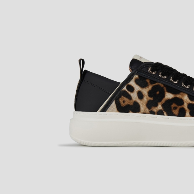 Sneakers Alexander Smith wembley donna in cavallino maculato e tallone in pelle nera - 2
