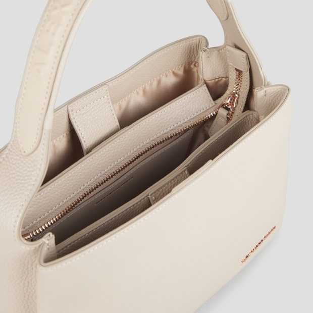 Sneakers Alexander Smith cindy borsa a spalla con tracolla in pelle bottalata beige - 6