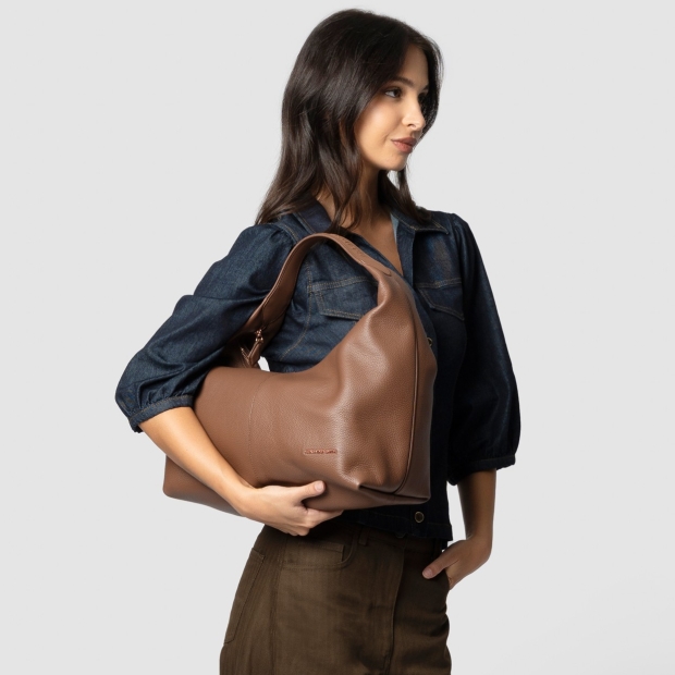 Sneakers Alexander Smith chloe borsa a spalla in pelle bottalata marrone - 2