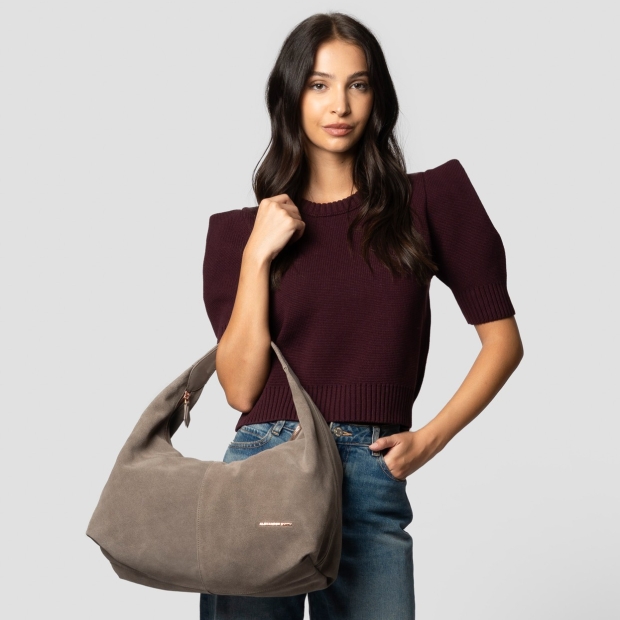 Sneakers Alexander Smith chloe borsa a spalla in suede avorio scuro - 2