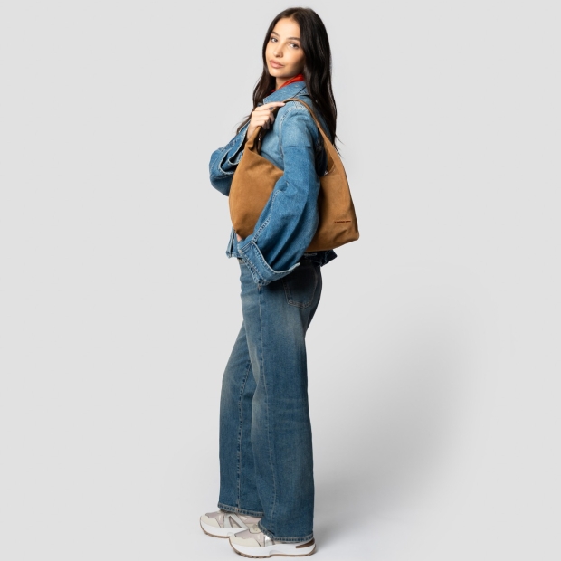 Sneakers Alexander Smith chloe borsa a spalla in suede marrone chiaro - 7