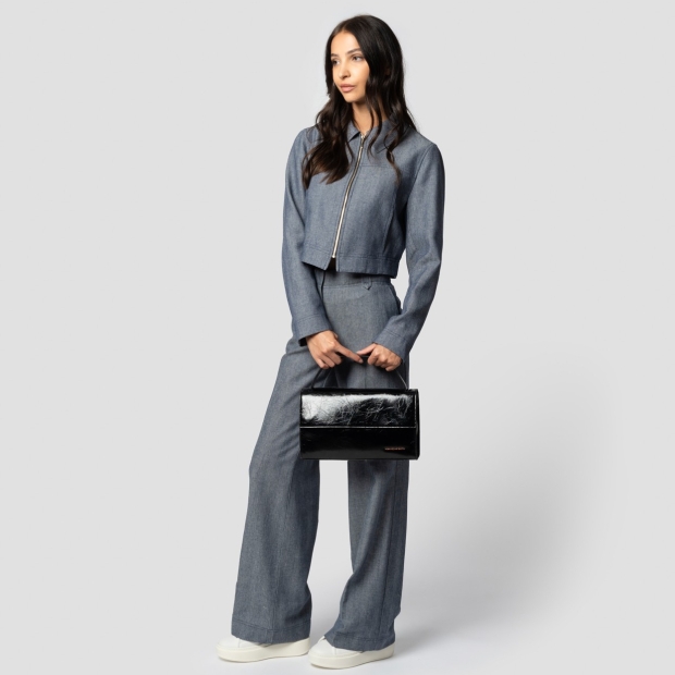 Sneakers Alexander Smith holly borsa a spalla con tracolla in pelle naplak nera - 7