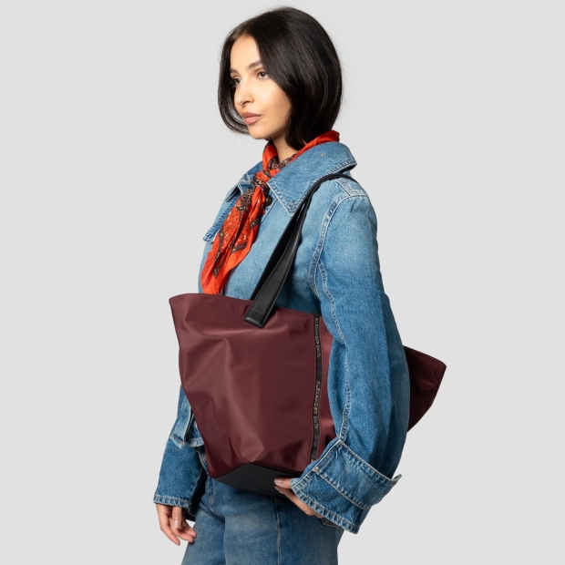 Sneakers Alexander Smith lauren large borsa a spalla in nylon bordeaux - 2