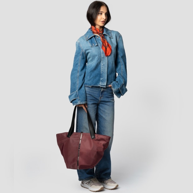 Sneakers Alexander Smith lauren large borsa a spalla in nylon bordeaux - 7