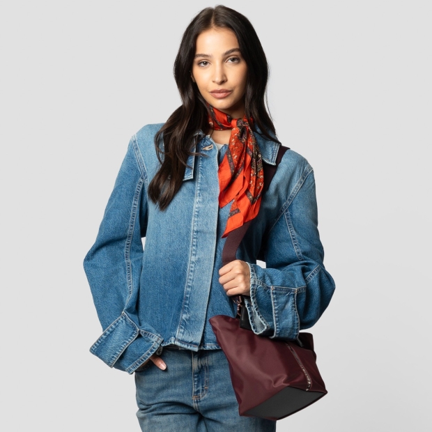 Sneakers Alexander Smith lauren small borsa a mano con tracolla in nylon bordeaux - 2