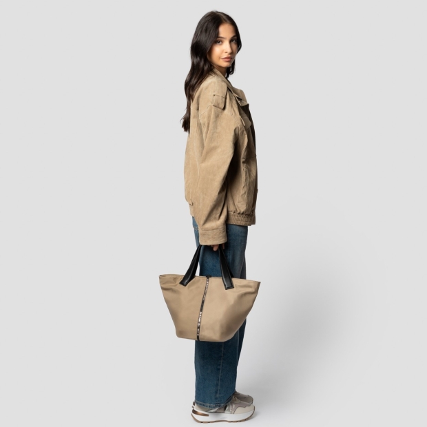 Sneakers Alexander Smith lauren medium borsa a mano con tracolla in nylon beige - 7