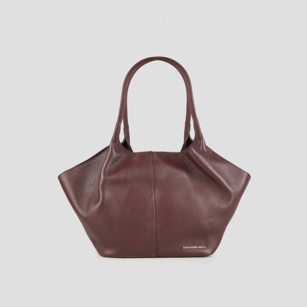 Sneakers Alexander Smith rachel medium borsa a spalla in pelle bottalata bordeaux - 1