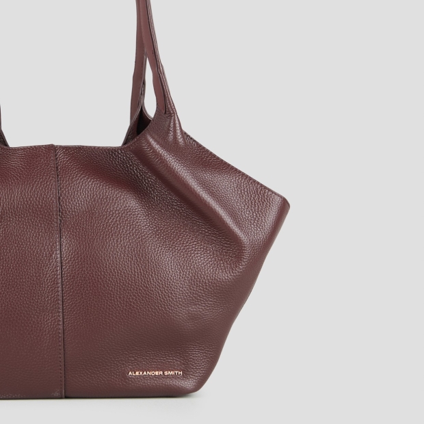 Sneakers Alexander Smith rachel medium borsa a spalla in pelle bottalata bordeaux - 5